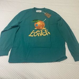 Late Lunch Limited Edition Long Sleeve Tee, Teal, Size L